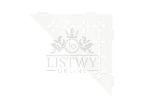 Półka ścienna łazienkowa SHELF-E-S1-AC FLORAL Biała brylantowa matowa