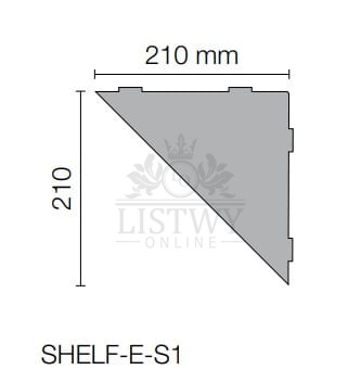 Półka ścienna łazienkowa SHELF-E-S1-TS PURE powłoka strukturalna szara