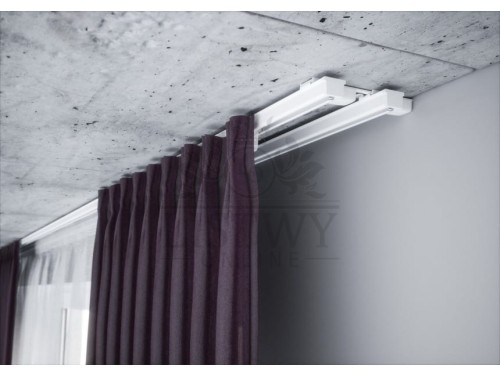 Szyna aluminiowa podwójna kompletna biała ZS2-150 cm