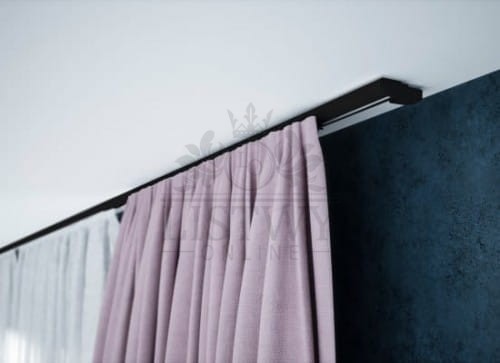 Szyna aluminiowa pojedyncza czarna komplet ZD-200 cm 