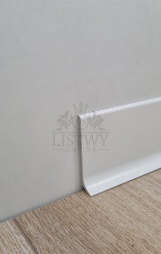 Listwa przypodłogowa Metal line 90 RAL 9010 biały matowy 6cm