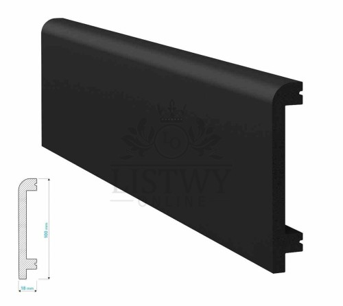P10018B Listwa przypodłogowa czarna 