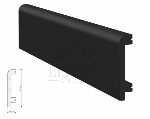 P8018B Listwa przypodłogowa czarna