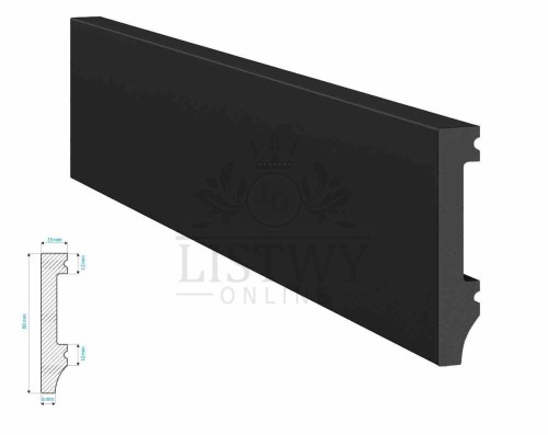 P8015B Listwa przypodłogowa  czarna