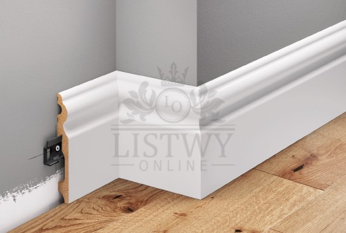 Listwa przypodłogowa lakierowana biała LMDF-08 M