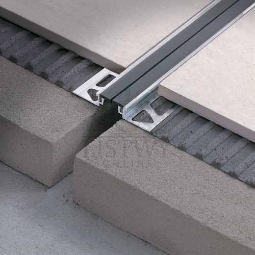  Profil dylatacyjny Coflex CBL Aluminium naturalne + Wkładka syntetyczna Resinflex Szary cement
