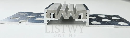  Profil dylatacyjny Jointec GEL Aluminium + Wkładka z gumy syntetycznej GI470 Szary cement