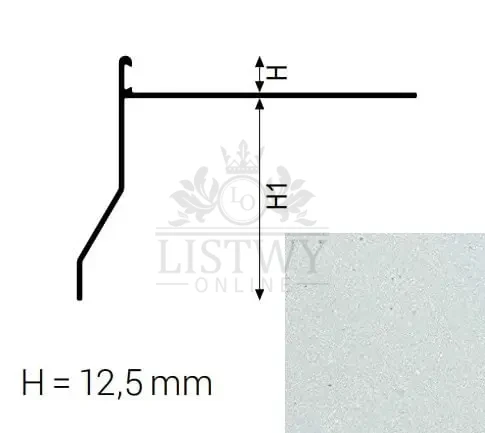 Profil balkonowy bordertec BCS Aluminiowy szary pastelowy