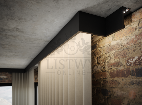 LK-01B Listwa Karniszowa LIGHTBLOCKER CZARNA RAL 9005