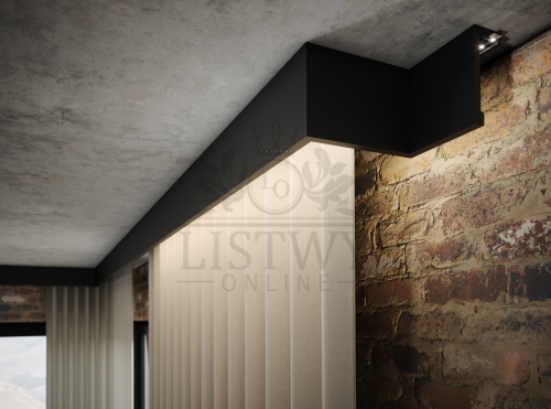 LK-03B Listwa Karniszowa LIGHTBLOCKER CZARNA RAL 9005