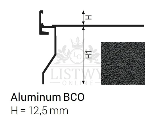 Profil balkonowy bordertec BCO Aluminiowy wytłaczany ciemny brązowy 