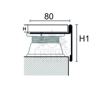 Profil balkonowy Protec - Baza CPLB/2 aluminiowa naturalna + Front profilu CPLV Beżowy