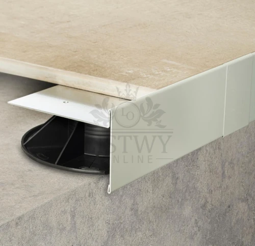 Profil balkonowy Protec - Baza CPLB aluminiowa naturalna + Front profilu CPLV Front Profilu balkonowego Protec CPLV Szary popielaty RAL 7038